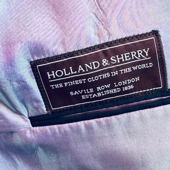 Tom James Executive Collection Mens Blazer Jacket Navy Blue Holland Sherry 40R - Picture 4 of 13